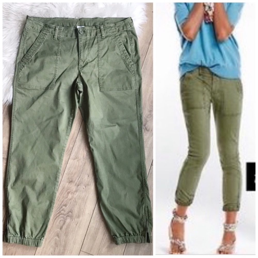 CAbi #5076 Traveler Pants Green Util Joggers 14